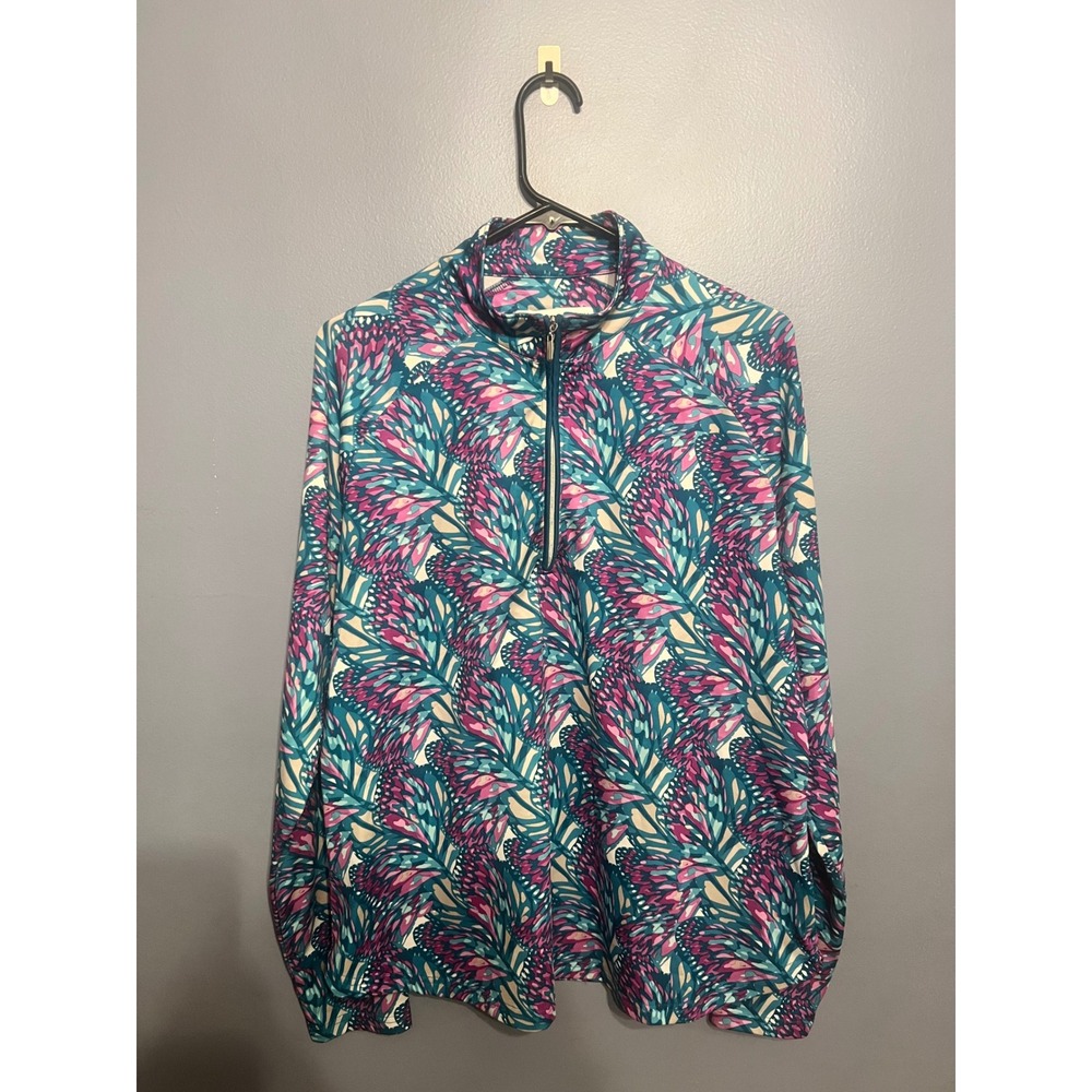 Women's‎ Pebble Beach Dry-Luxe Performance Half Zip Sweater SZ X-Large Butterfly